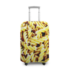 Чехол для чемодана 3D с принтом Макароны в Петрозаводске, 86% полиэфир, 14% спандекс | двустороннее нанесение принта, прорези для ручек и колес | еда | макароны | паста | хлебные