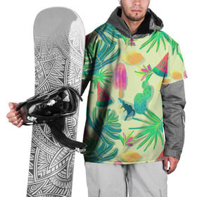 Накидка на куртку 3D с принтом Прохладная свежесть в Петрозаводске, 100% полиэстер |  | арбуз | лето | море | мороженное | ракушки