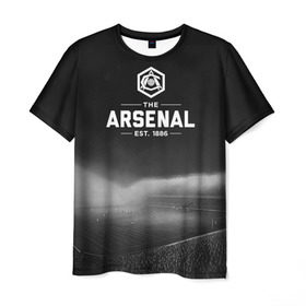 Мужская футболка 3D с принтом Arsenal FC в Петрозаводске, 100% полиэфир | прямой крой, круглый вырез горловины, длина до линии бедер | арсенал
