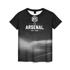 Женская футболка 3D с принтом Arsenal FC в Петрозаводске, 100% полиэфир ( синтетическое хлопкоподобное полотно) | прямой крой, круглый вырез горловины, длина до линии бедер | арсенал