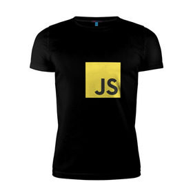 Мужская футболка премиум с принтом JS return true, в Петрозаводске, 92% хлопок, 8% лайкра | приталенный силуэт, круглый вырез ворота, длина до линии бедра, короткий рукав | Тематика изображения на принте: javascript | js | программист