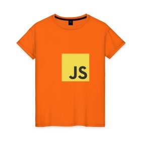Женская футболка хлопок с принтом JS return true, в Петрозаводске, 100% хлопок | прямой крой, круглый вырез горловины, длина до линии бедер, слегка спущенное плечо | javascript | js | программист