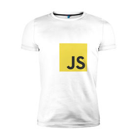 Мужская футболка премиум с принтом JS return true, (black) в Петрозаводске, 92% хлопок, 8% лайкра | приталенный силуэт, круглый вырез ворота, длина до линии бедра, короткий рукав | javascript | js | программист