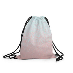 Рюкзак-мешок 3D с принтом Pink Blue Gradient в Петрозаводске, 100% полиэстер | плотность ткани — 200 г/м2, размер — 35 х 45 см; лямки — толстые шнурки, застежка на шнуровке, без карманов и подкладки | blu | gradient | pink | голубое | градиент | розовое