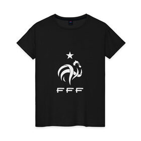 Женская футболка хлопок с принтом Сборная Франции по футболу в Петрозаводске, 100% хлопок | прямой крой, круглый вырез горловины, длина до линии бедер, слегка спущенное плечо | 2016 | france | евро | европы | мира | франция | чемпионат