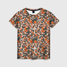 Женская футболка 3D с принтом Городской камуфляж 2 в Петрозаводске, 100% полиэфир ( синтетическое хлопкоподобное полотно) | прямой крой, круглый вырез горловины, длина до линии бедер | camo | urban | камо