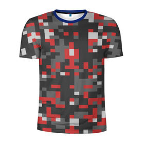 Мужская футболка 3D спортивная с принтом Городской камуфляж 3 в Петрозаводске, 100% полиэстер с улучшенными характеристиками | приталенный силуэт, круглая горловина, широкие плечи, сужается к линии бедра | Тематика изображения на принте: camo | pixel | urban | камо