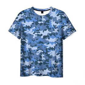 Мужская футболка 3D с принтом Камуфляж в Петрозаводске, 100% полиэфир | прямой крой, круглый вырез горловины, длина до линии бедер | camo | авиация | ввс | камо | самолёты | синий
