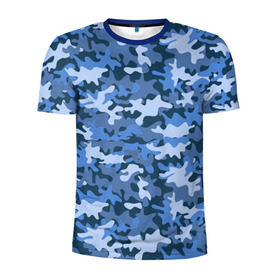 Мужская футболка 3D спортивная с принтом Камуфляж в Петрозаводске, 100% полиэстер с улучшенными характеристиками | приталенный силуэт, круглая горловина, широкие плечи, сужается к линии бедра | camo | авиация | ввс | камо | самолёты | синий