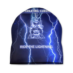 Шапка 3D с принтом Metallica - Ride the Lightning в Петрозаводске, 100% полиэстер | универсальный размер, печать по всей поверхности изделия | album | metal | metallica | ride the lightning | rock | альбом | метал | металлика | молния | рок