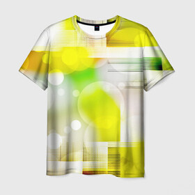 Мужская футболка 3D с принтом Геометрический рисунок в Петрозаводске, 100% полиэфир | прямой крой, круглый вырез горловины, длина до линии бедер | art | background | bright | geometric | pattern | геометрический | искусство | рисунок | фон | яркий