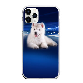 Чехол для iPhone 11 Pro матовый с принтом Щенок хаски в Петрозаводске, Силикон |  | кутёнок | прикольные картинки | собака | хаска | щенок
