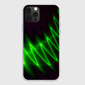 Чехол для iPhone 12 Pro Max с принтом Молния в Петрозаводске, Силикон |  | волна | зеленый | темный