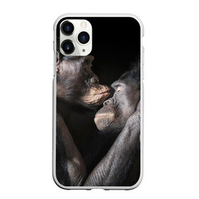 Чехол для iPhone 11 Pro Max матовый с принтом Шимпанзе в Петрозаводске, Силикон |  | chimps | family | feelings | kiss | monkeys | primates | любовь | обезьяны | поцелуй | приматы | семья | чувства | шимпанзе