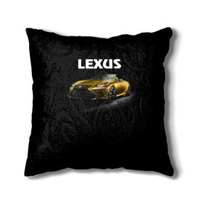 Подушка 3D с принтом Lexus в Петрозаводске, наволочка – 100% полиэстер, наполнитель – холлофайбер (легкий наполнитель, не вызывает аллергию). | состоит из подушки и наволочки. Наволочка на молнии, легко снимается для стирки | lexus | авто | автомобиль | лексус | машина
