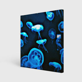 Холст квадратный с принтом Meduse в Петрозаводске, 100% ПВХ |  | Тематика изображения на принте: вода | медузы | море | морские | океан