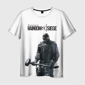 Мужская футболка 3D с принтом Rainbow Six Siege в Петрозаводске, 100% полиэфир | прямой крой, круглый вырез горловины, длина до линии бедер | rainbow six | tom clancy’s