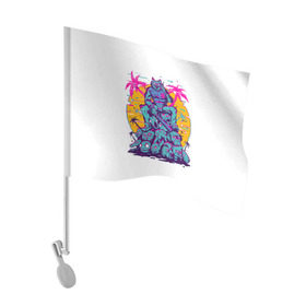 Флаг для автомобиля с принтом Hotline Miami 12 в Петрозаводске, 100% полиэстер | Размер: 30*21 см | game | hotline miami | hotlinemiami | игры | майями | хотлайн | хотланй майами