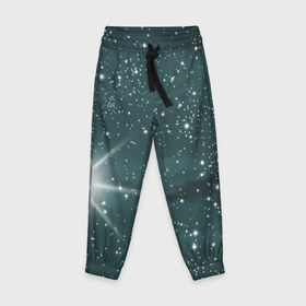 Детские брюки 3D с принтом Звездное небо 2 в Петрозаводске, 100% полиэстер | манжеты по низу, эластичный пояс регулируется шнурком, по бокам два кармана без застежек, внутренняя часть кармана из мелкой сетки | звездное | звезды | космом | небо