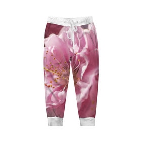 Детские брюки 3D с принтом Розовые цветы в Петрозаводске, 100% полиэстер | манжеты по низу, эластичный пояс регулируется шнурком, по бокам два кармана без застежек, внутренняя часть кармана из мелкой сетки | девушкам | розы | цветочки | цветы