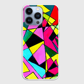 Чехол для iPhone 13 Pro с принтом Треугольники в Петрозаводске,  |  | Тематика изображения на принте: картина | разноцветный | яркий
