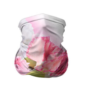 Бандана-труба 3D с принтом Белые и розовые цветы в Петрозаводске, 100% полиэстер, ткань с особыми свойствами — Activecool | плотность 150‒180 г/м2; хорошо тянется, но сохраняет форму | лепестки | прикольные картинки | цветочки | цветы