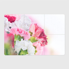 Магнитный плакат 3Х2 с принтом Белые и розовые цветы в Петрозаводске, Полимерный материал с магнитным слоем | 6 деталей размером 9*9 см | Тематика изображения на принте: лепестки | прикольные картинки | цветочки | цветы