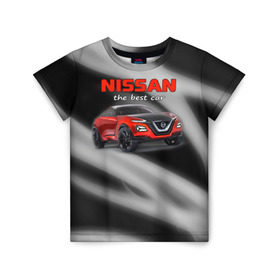 Детская футболка 3D с принтом Nissan - лучшая машина в Петрозаводске, 100% гипоаллергенный полиэфир | прямой крой, круглый вырез горловины, длина до линии бедер, чуть спущенное плечо, ткань немного тянется | nissan | авто | автомобиль | ниссан