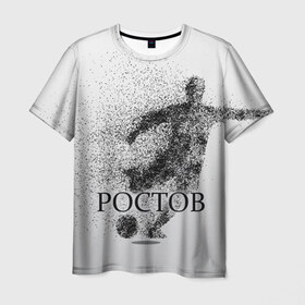 Мужская футболка 3D с принтом ФК Ростов в Петрозаводске, 100% полиэфир | прямой крой, круглый вырез горловины, длина до линии бедер | 