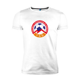 Мужская футболка премиум с принтом Сборная Армении по футболу в Петрозаводске, 92% хлопок, 8% лайкра | приталенный силуэт, круглый вырез ворота, длина до линии бедра, короткий рукав | армения | ереван