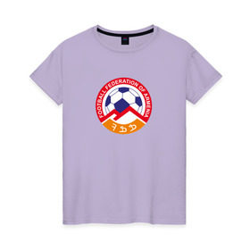 Женская футболка хлопок с принтом Сборная Армении по футболу в Петрозаводске, 100% хлопок | прямой крой, круглый вырез горловины, длина до линии бедер, слегка спущенное плечо | армения | ереван