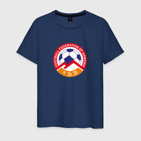 Мужская футболка хлопок с принтом Сборная Армении по футболу в Петрозаводске, 100% хлопок | прямой крой, круглый вырез горловины, длина до линии бедер, слегка спущенное плечо. | армения | ереван