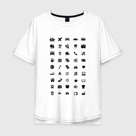 Мужская футболка хлопок Oversize с принтом В путешествие в Петрозаводске, 100% хлопок | свободный крой, круглый ворот, “спинка” длиннее передней части | icon | travel | значки | иконки | путешествие | транспорт