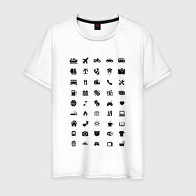 Мужская футболка хлопок с принтом В путешествие в Петрозаводске, 100% хлопок | прямой крой, круглый вырез горловины, длина до линии бедер, слегка спущенное плечо. | icon | travel | значки | иконки | путешествие | транспорт