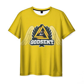 Мужская футболка 3D с принтом Godsent team в Петрозаводске, 100% полиэфир | прямой крой, круглый вырез горловины, длина до линии бедер | counter | cs | go | strike | контр | страйк