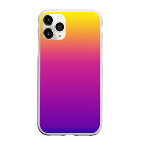 Чехол для iPhone 11 Pro матовый с принтом Чёткий градиент в Петрозаводске, Силикон |  | cs:go | градиент | диджей | желтый | музыка | розовый | синий | фиолетовый | чёткий