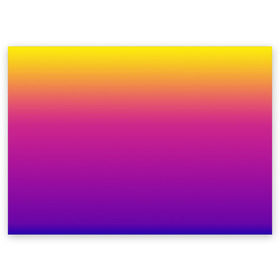 Поздравительная открытка с принтом Чёткий градиент в Петрозаводске, 100% бумага | плотность бумаги 280 г/м2, матовая, на обратной стороне линовка и место для марки
 | cs:go | градиент | диджей | желтый | музыка | розовый | синий | фиолетовый | чёткий