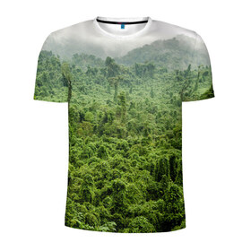 Мужская футболка 3D спортивная с принтом Потрясающие тропики в Петрозаводске, 100% полиэстер с улучшенными характеристиками | приталенный силуэт, круглая горловина, широкие плечи, сужается к линии бедра | деревья | джунгли | зелень | красиво | лес | пейзаж | фото