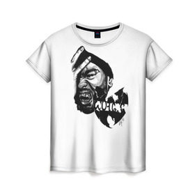 Женская футболка 3D с принтом Methodman в Петрозаводске, 100% полиэфир ( синтетическое хлопкоподобное полотно) | прямой крой, круглый вырез горловины, длина до линии бедер | gza | hip hop | rza | wu fam | ву танг клан | хип хоп