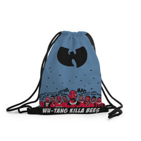 Рюкзак-мешок 3D с принтом Wu-Tang Clan в Петрозаводске, 100% полиэстер | плотность ткани — 200 г/м2, размер — 35 х 45 см; лямки — толстые шнурки, застежка на шнуровке, без карманов и подкладки | wu tang
