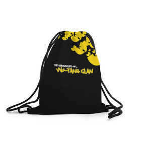 Рюкзак-мешок 3D с принтом Wu-Tang clan в Петрозаводске, 100% полиэстер | плотность ткани — 200 г/м2, размер — 35 х 45 см; лямки — толстые шнурки, застежка на шнуровке, без карманов и подкладки | wu tang