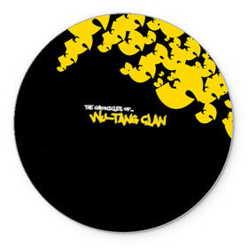 Коврик круглый с принтом Wu-Tang clan в Петрозаводске, резина и полиэстер | круглая форма, изображение наносится на всю лицевую часть | wu tang