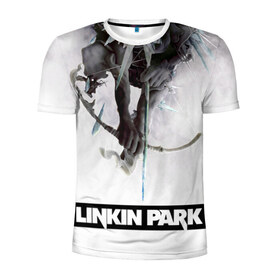 Мужская футболка 3D спортивная с принтом Linkin Park в Петрозаводске, 100% полиэстер с улучшенными характеристиками | приталенный силуэт, круглая горловина, широкие плечи, сужается к линии бедра | linkin park
