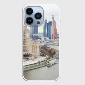 Чехол для iPhone 13 Pro с принтом Москва Сити в Петрозаводске,  |  | Тематика изображения на принте: 