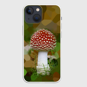 Чехол для iPhone 13 mini с принтом Мухоморчик в Петрозаводске,  |  | гриб | камуфляж | лес | мухомор | поганка | яд | ядовитый