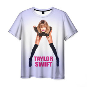 Мужская футболка 3D с принтом Taylor Swift в Петрозаводске, 100% полиэфир | прямой крой, круглый вырез горловины, длина до линии бедер | звезда | знаменитость | музыка | певица | тейлор свифт