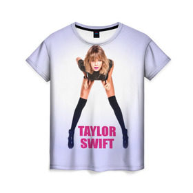 Женская футболка 3D с принтом Taylor Swift в Петрозаводске, 100% полиэфир ( синтетическое хлопкоподобное полотно) | прямой крой, круглый вырез горловины, длина до линии бедер | звезда | знаменитость | музыка | певица | тейлор свифт
