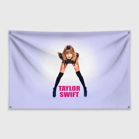 Флаг-баннер с принтом Taylor Swift в Петрозаводске, 100% полиэстер | размер 67 х 109 см, плотность ткани — 95 г/м2; по краям флага есть четыре люверса для крепления | звезда | знаменитость | музыка | певица | тейлор свифт
