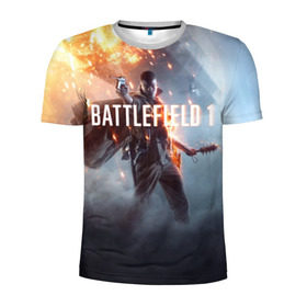 Мужская футболка 3D спортивная с принтом Battlefield в Петрозаводске, 100% полиэстер с улучшенными характеристиками | приталенный силуэт, круглая горловина, широкие плечи, сужается к линии бедра | battlefield батла | батлфилд