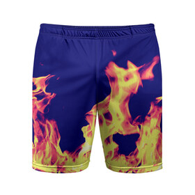 Мужские шорты 3D спортивные с принтом Пламя в Петрозаводске,  |  | огонь | яркий